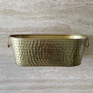 World Market Gold Hammered Tin Bucket
